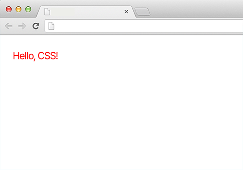 CSS言語でHTMLp要素の文字色をスタイルした例